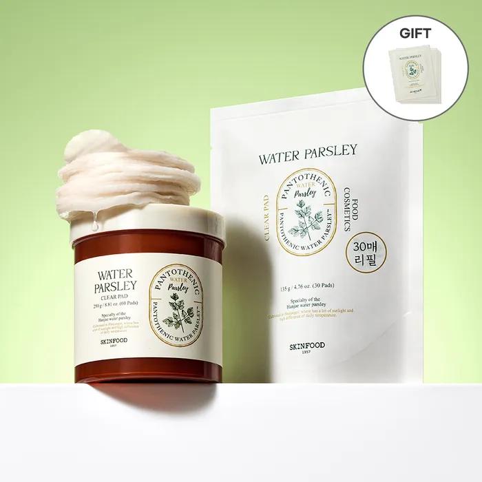 [SET] Pantothenic Water Parsley Clear Pads 60 Sheets + 30 Refills