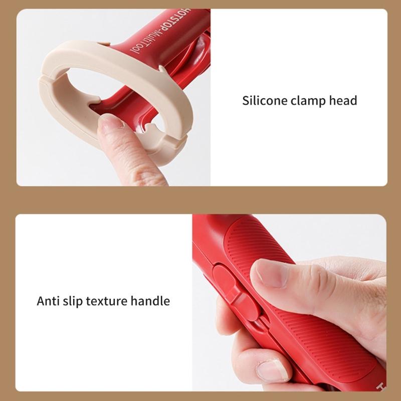 Heat Resistant Bowl Tongs Nonslip Heatproof Grip Clamp for Hot Dishes and Plates Multipurpose Kitchen Cooking Accessory