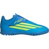 adidas F50 Club Vel TF Comfortable Fit Artificial Turf Outdoor Firm Ground Cleats Low Top Soccer Shoes Bright Blue Kids Sneaker JS1486