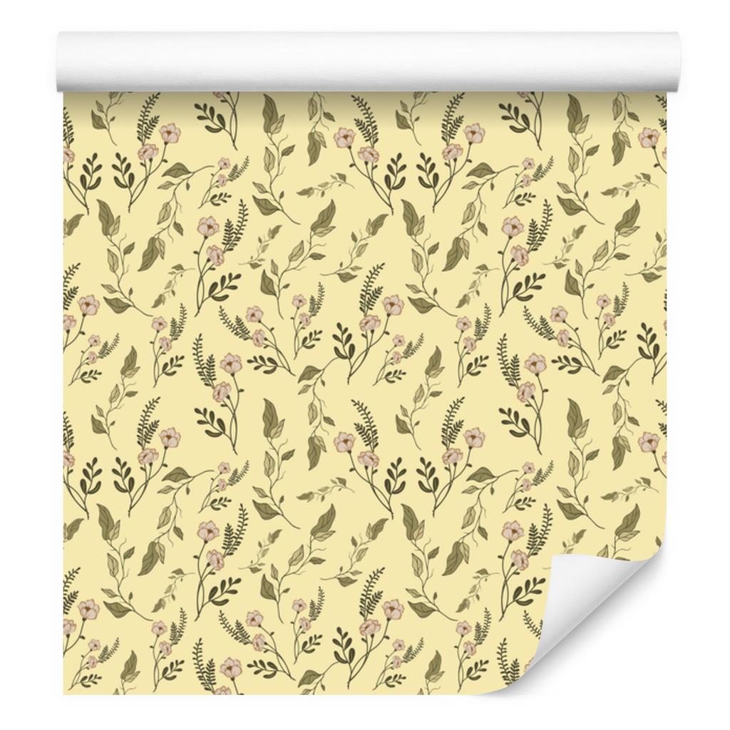 Wild Flowers Wallpaper Cream and Beige for Living Room and Bedroom 50x1000
