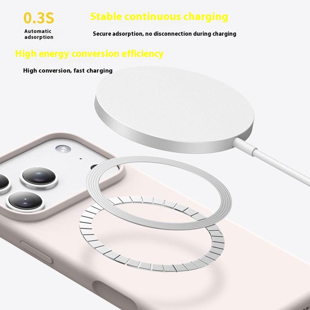 For iPhone 17 Pro Case Compatible with MagSafe Ultra Thin Liquid Silicone + PC Phone Cover