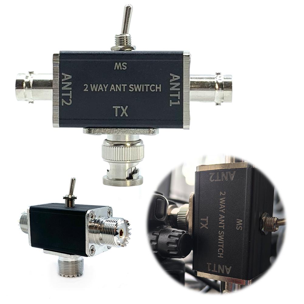 2 Way CB/HAM Antenna Coax Switches SO239/BNC Connector 100W 0-50MHz 1 Input & 2 Outputs with OFF/Ground Protection