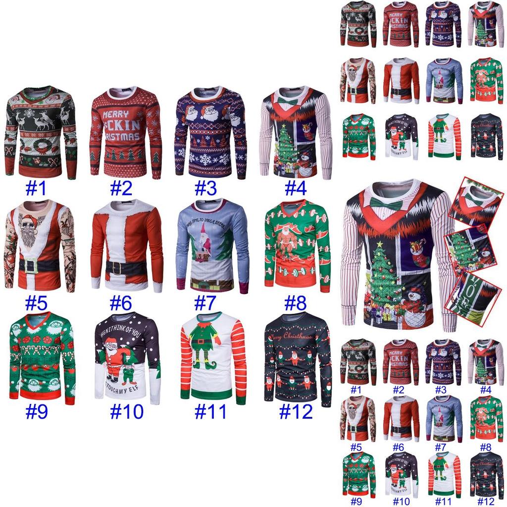 Women Men Ugly Christmas Sweater Xmas Jumper T Shirt Pullover Hoodies Stylish Festive Top