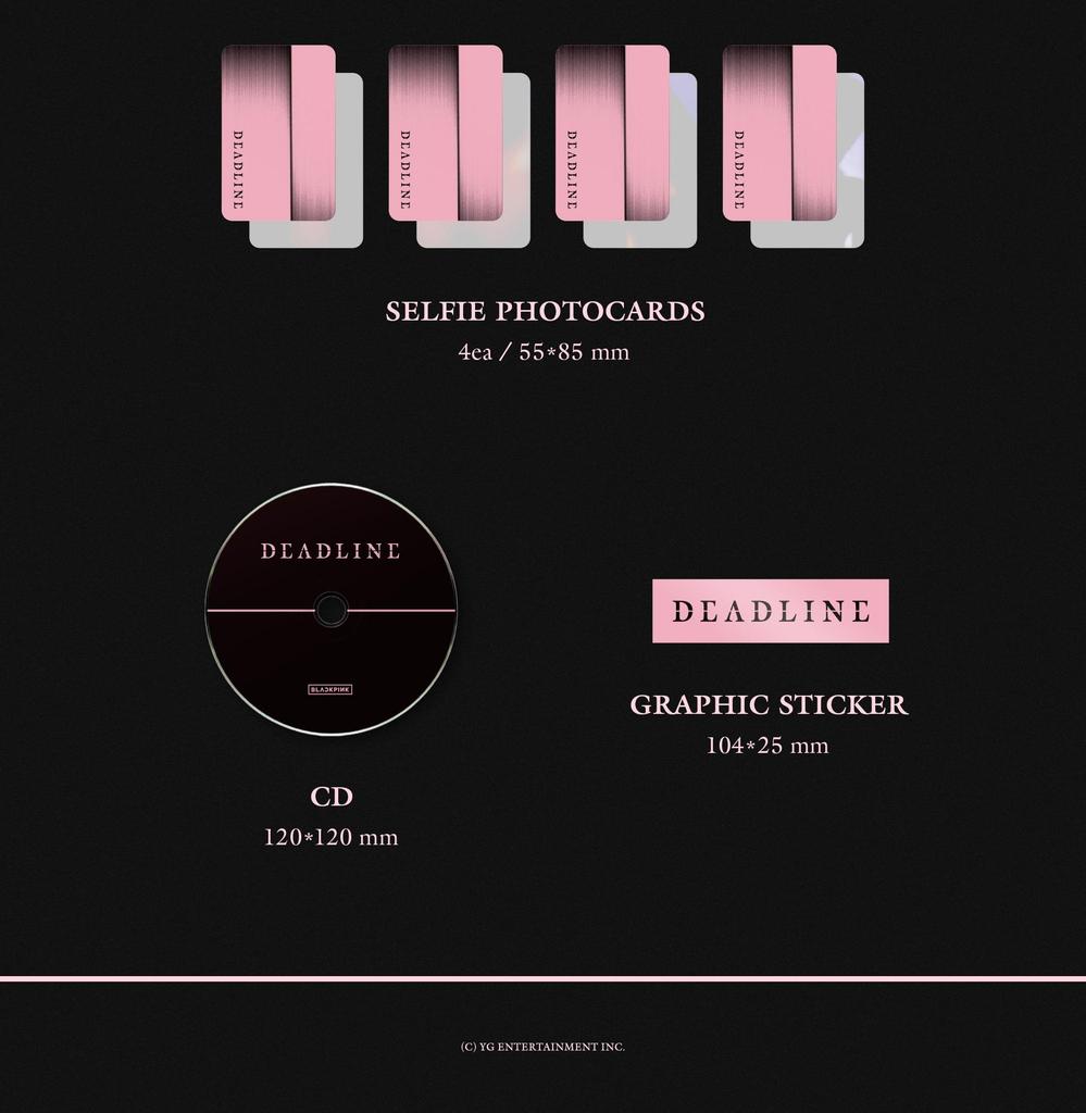 [POB] BLACKPINK [DEADLINE] 3. Mini-Album (SCHWARZ / PINK Version) Offiziell versiegelt