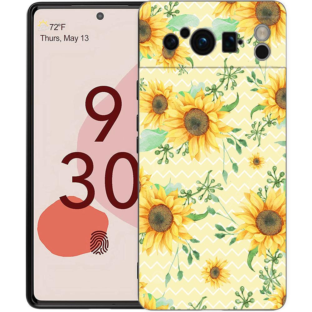 Summer Daisy Sunflower Floral Flower Phone Case for Google Pixel 8 7 6 7A 6A Pro 5G Shockproof Silicone 9 Pro XL 8 Pro 5G Shell