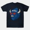 Men Black Print T-shirt Buffalo-Bills No-Cut Transfer Paper Print Cotton Tshirt