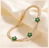 Luxury Flower Tennis Bracelet for Wome Colorful Zircon Floral Charms Tennis Chain Elegant Jewelry Tarnish Free