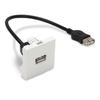 Plastron USB-A - Waytex - 37268 - 45x45 mm - kabel 20 cm - samice konektor