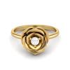 925 Sterling Silver Gold Vermeil 3 MM Round Pearl Blossom Rose Flower Women Wedding Ring