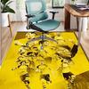 Borussia Dortmund Pattern Rug, Indoor/Outdoor Mat, for Picnic, Gameroom, Bedroom, Office, Living Room, Home Decor Carpet, Birthday Gift