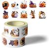 500Pcs/Roll Halloween Pumpkin Cat Ghost Stickers For DIY Journaling Laptop Envelope Scrapbook Home Decal Reward Gift