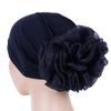 Neue einfarbige florale Hijab-Kappe - Europäischer & Amerikanischer Stil Milchseiden-Kopftuch Turban