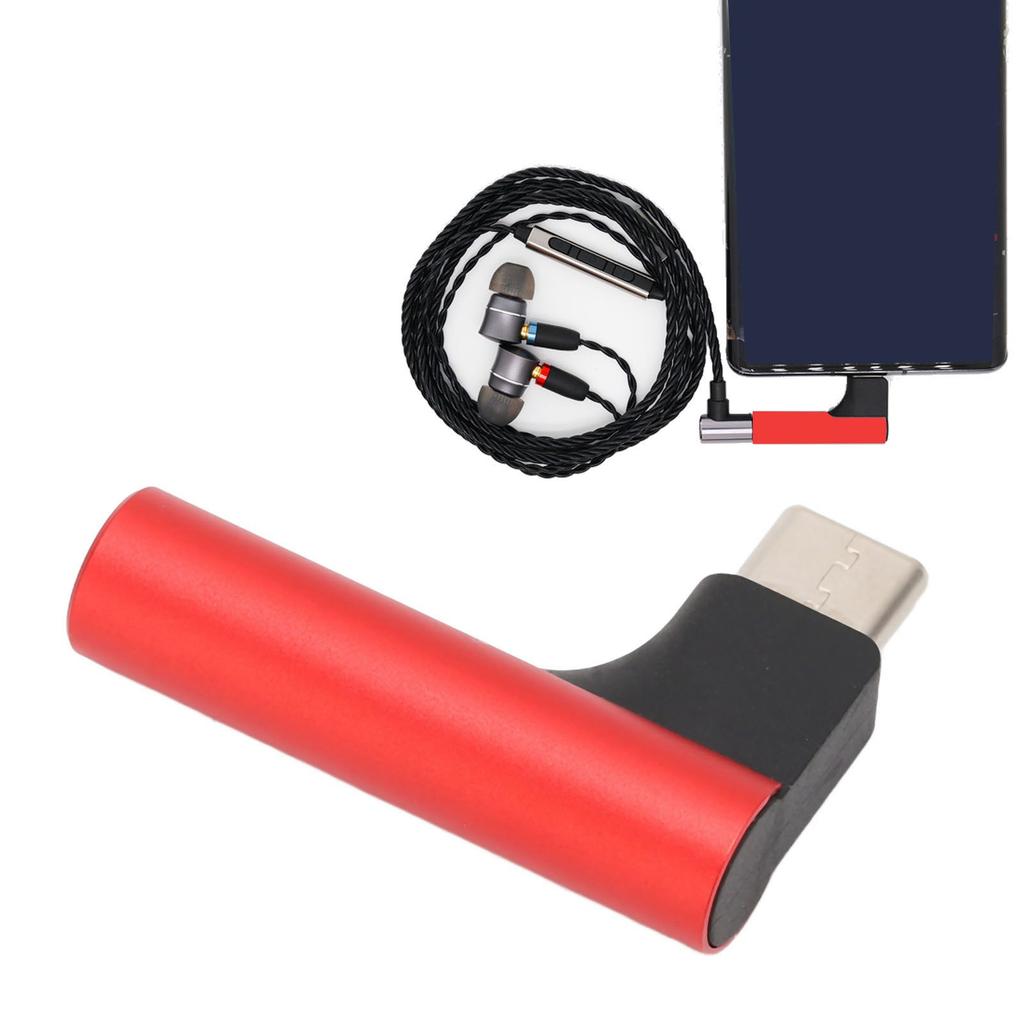 USB C to 3.5mm Sound Headphone   Adapter Type C     Stereo Mic HiFi Right Angle Dongle for Earphone