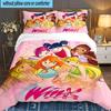 Wink Club Magical Friendship 3PCS Bedding set,Ideal for 1pc Duvet Cover And 2pcs Pillowcases Perfect for Fan gift,Ideal for Bedroom, Dormitory