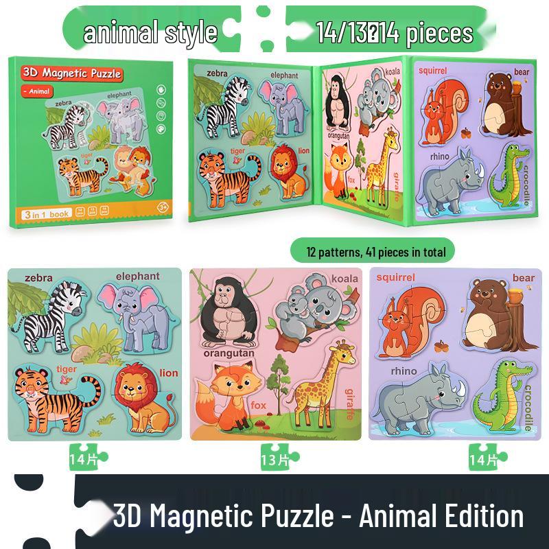 Magnetic Puzzle Board for Kids Ages 1-6: Early Education & Logic Development
