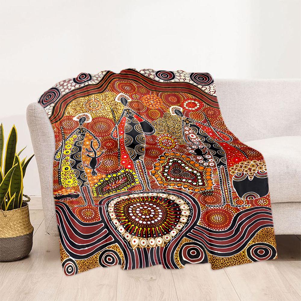 Aboriginal Dreamtime Story Blankets are suitable for living rooms, bedrooms, camping, and other places, making them an ideal choice for gifts.