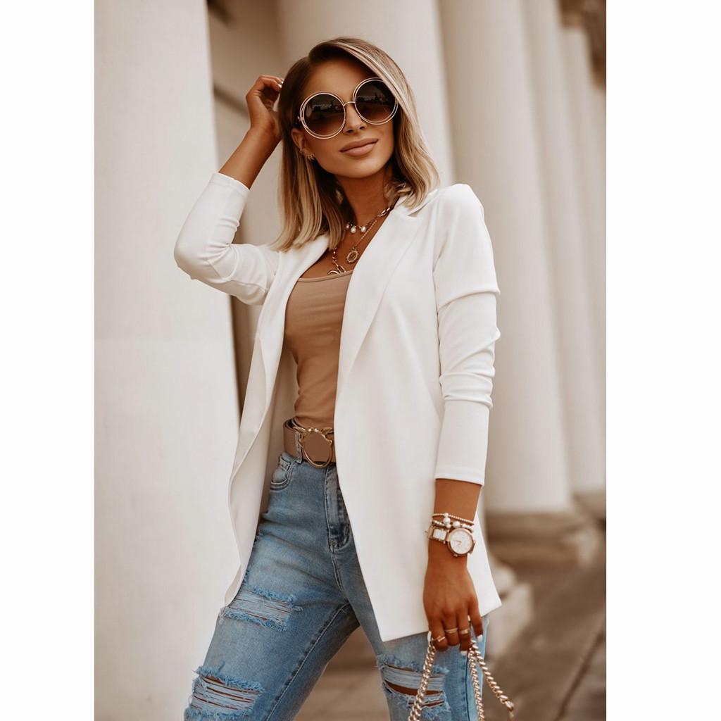 Women Loose Top Long Sleeve Casual Jacket Ladies Wear Coat Blouse