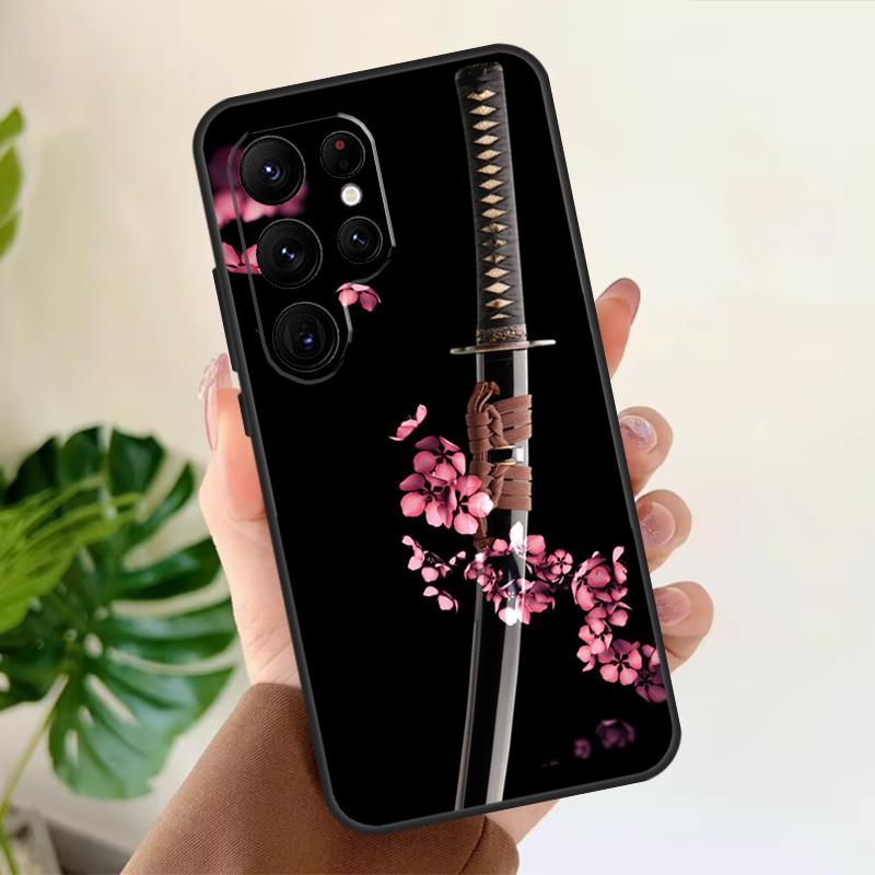 Japan Samurai Katana Hülle Für Samsung Galaxy S22 Ultra S20 FE S21 FE S8 S9 S10 Plus Note 10 20 S23 Ultra Cover