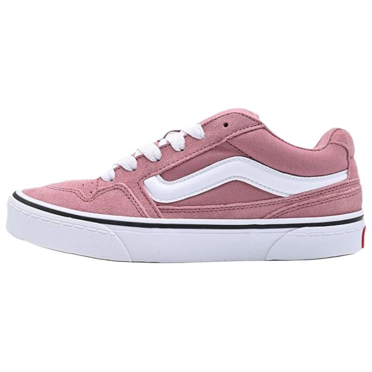Vans Caldrone Versatile Comfortable Low Top Skate Shoes Women Pink VN0007P9FOD 36