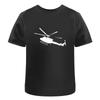 Helikopter Silhouette T-Shirt 100% Baumwolle S XXL TA047890 - Herren Sommer Baumwolle Grafik T-Shirt