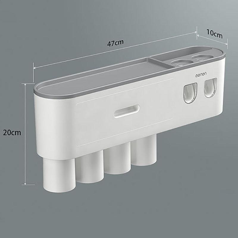 MENGNI Toothbrush Holder For Bathroom Multifunctional Toothbrush Holder With Toothpaste Squeezer Home Bathroom Accessories Set