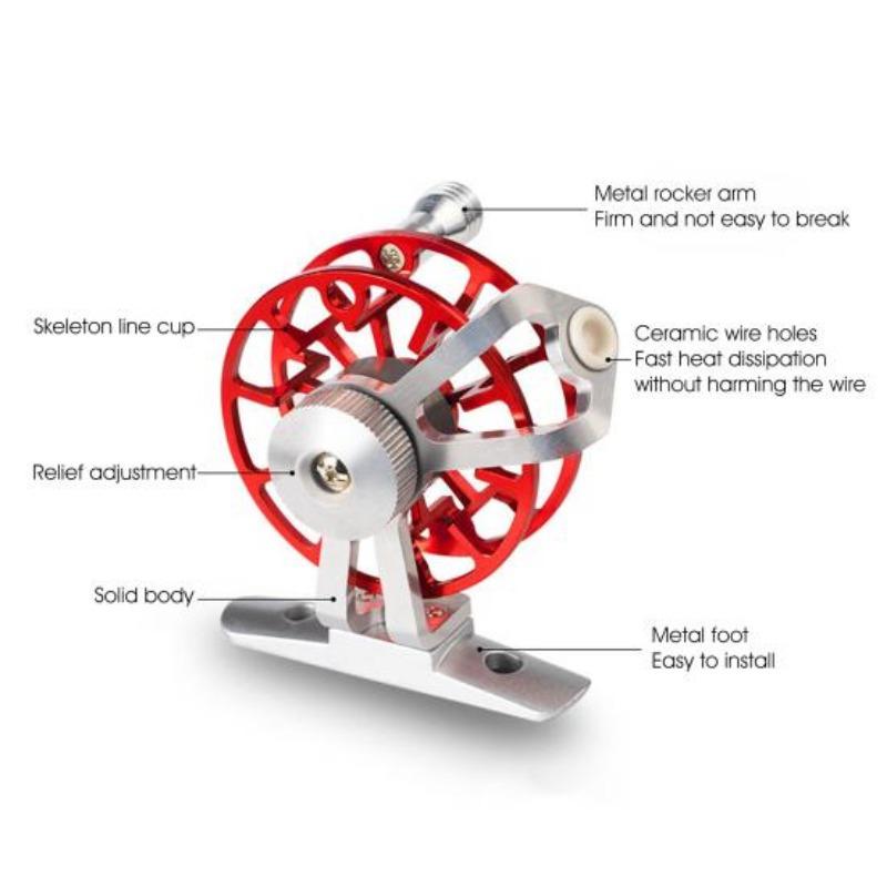 Kolečko pro rybářský vlasec Malé mini kovové duté Lehké rybářské nářadí Přenosné a snadno se instaluje