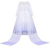 Halloween Girl Princess COS Dress Up Suit Mesh Cape Dress Braids Crown Gloves Wand Four-Pieces Set