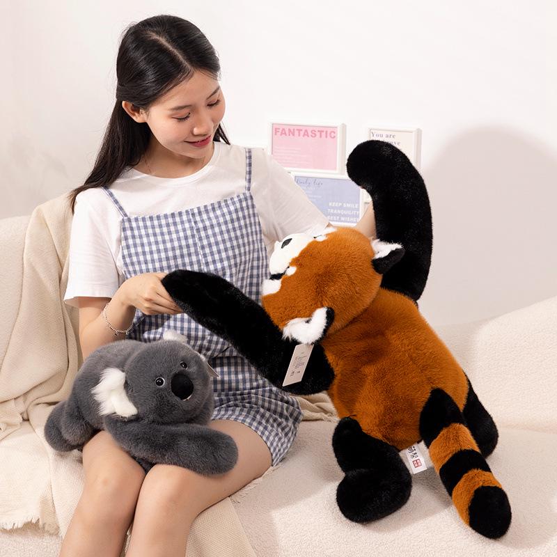Back Treasure Plush Toy: Panda, Koala, Raccoon, Dinosaur Cloth Doll & Hugging Pillow for Kids
