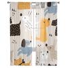 Cartoon Dogs Tulle Curtains For Living Room Sheer Curtain Bedroom Veil Organza Decorative Window Treatments