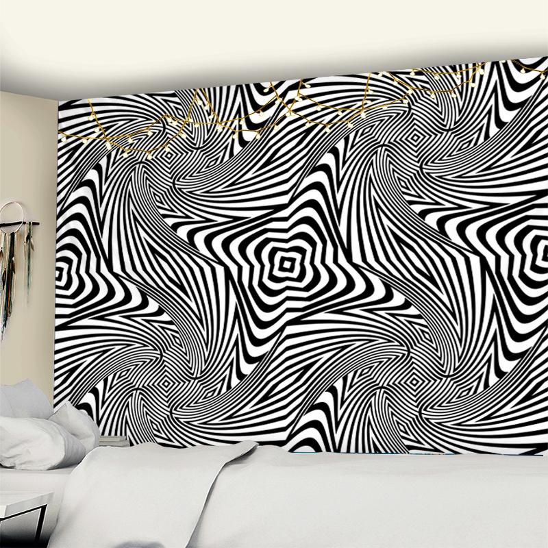 

Психоделический головокружительный узор, гобелен на стене, 3D печать, хиппи, колдовство, мандала, домашний декор 200x150CM