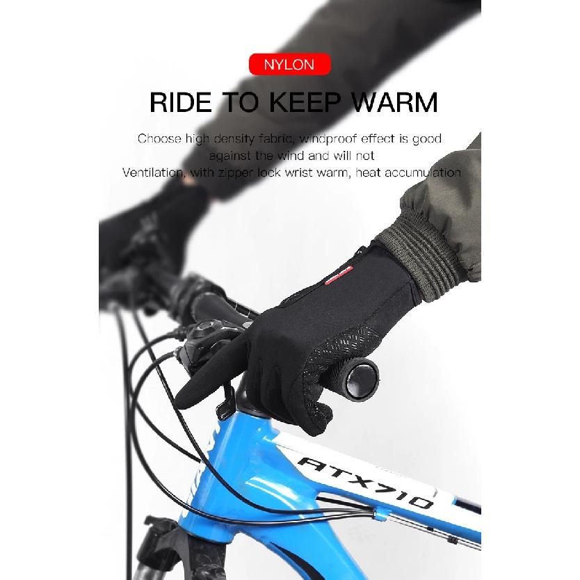 Unisex Sports Touchscreen Winter Thermal Warm Full Finger Gloves For Cycling Bicycle Bike Ski Outdoor Camping Hiking Motorcycle