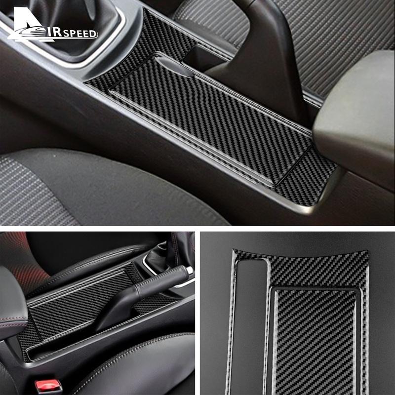 Real Carbon Fiber Car Water Cup Holder Cover Panel Sticker for Mazda 3 2010 2011 2012 2013 Trim Interior Car Styling Accessories