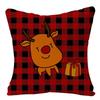2022 Merry Christmas Home Decor Cushion Cover 45x45cm Cute Animals Cartoon Printed Throw Pillow Cover Xmas Decorative Pillowcase