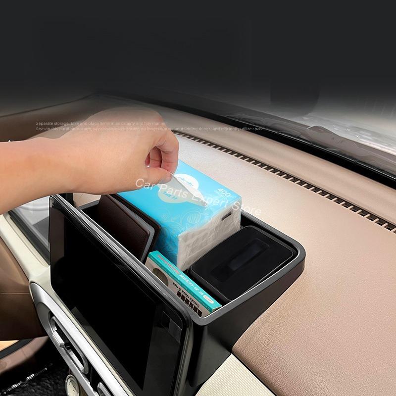 For Wuling Hongguang MINI EV 2025 Center Console Storage Box Behind Dashboard Screen Rear Organizer Case Car Storage Accessories