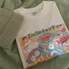 Harajuku Oversized T Shirt Women Kawaii Sweet Cartoon Graphic Long Sleeve Tees Funny Patchwork Y2K Tops Vintage Grunge