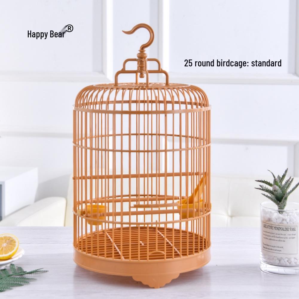 

Plastic Bird Cage for Cockatiels & Lovebirds - 25 Round Portable Bird Display Cage