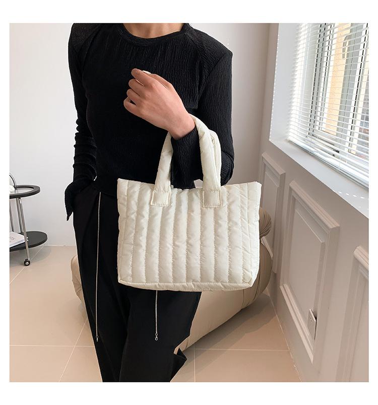 Bag women's new large-capacity simple niche handbag bag women's cotton clothing single shoulder popular embroidery tote bag