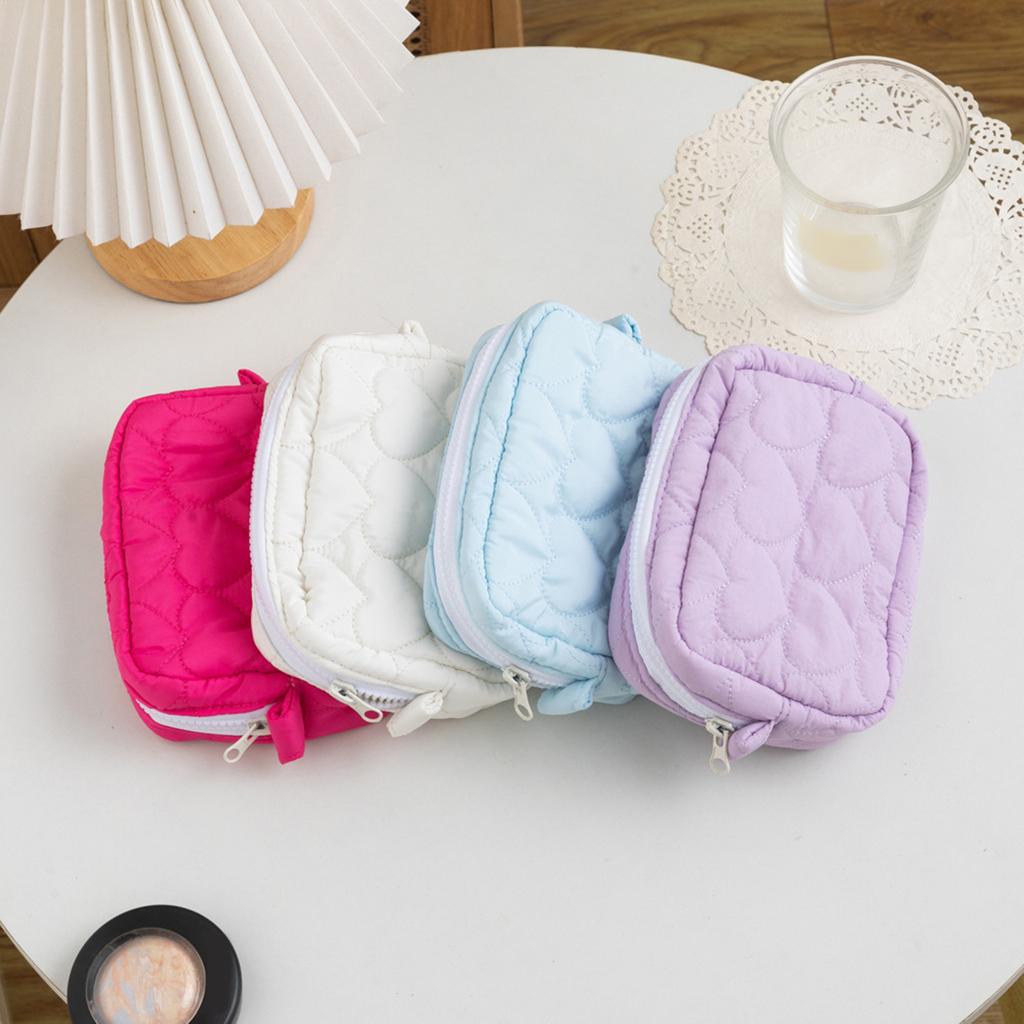 Lightweight Portable Storage Pouch With Smooth Zipper Lovely Travel Accessory Bag For Home Office And Travel Use