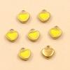 11 Color 5x6mm Stainless Steel Enamel Heart Charms Pendants