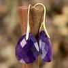Amethyst Facettierte Ohrhänger für Damen - Luxuriöser Naturstein Schmuck