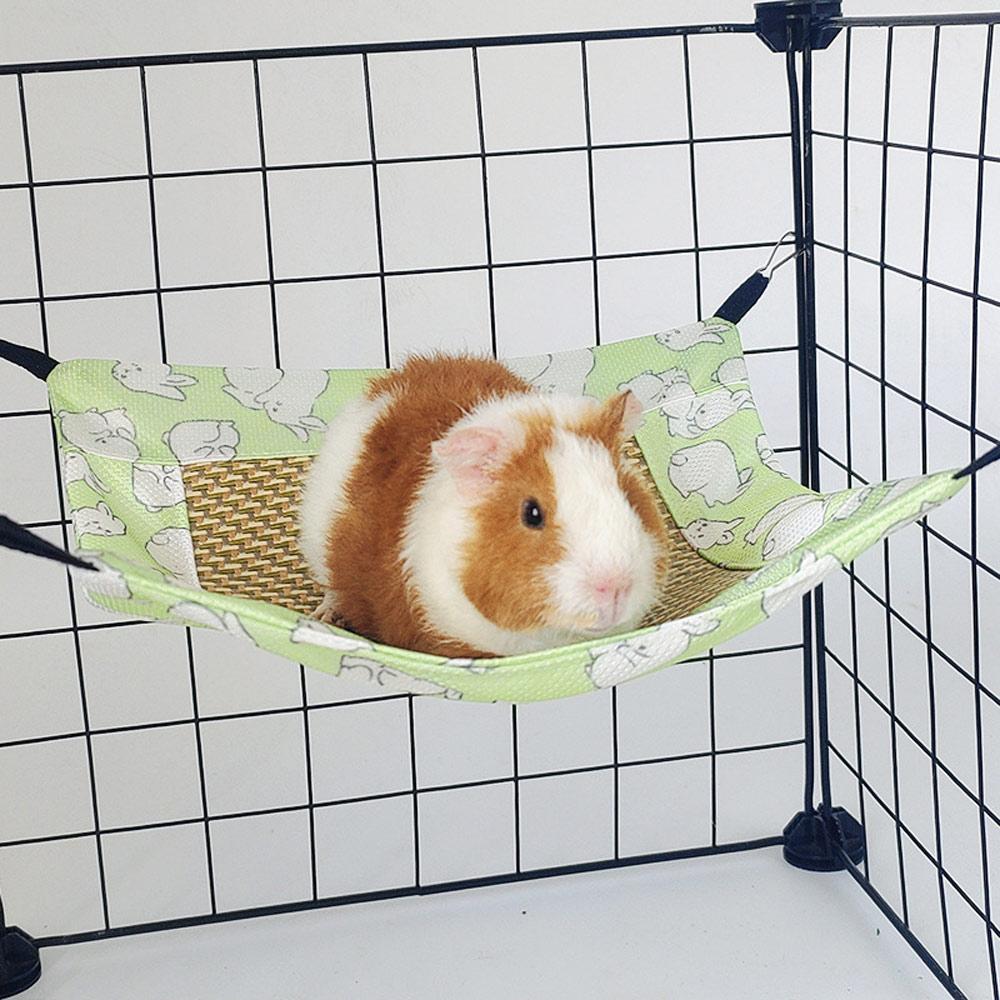 Summer Cooling Hamster Hammock Hanging Beds Rattan Mat for Small Animal Chinchillas Sugar Glider Squirrel Ferret Pets Supplies