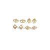 Copper-Plated Gold & Silver Demon Eye Earrings with Zircon for Women - Niche Luxury Design