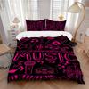 3pcs Music Instruments Duvet Cover Set, Soft Comfortable Duvet Cover,Guest Room (1*Duvet Cover + 2*Pillowcase, Without Core) Yy251104114