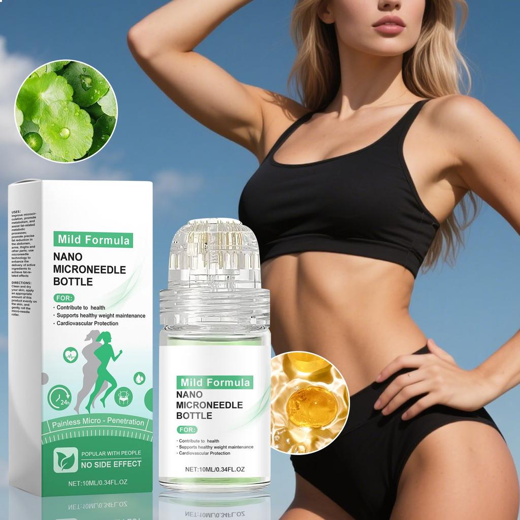 Nano Microneedle Bottle Microneedle Roller Serum Promote Metabolism Cellulite Serum,10ml(1pc)