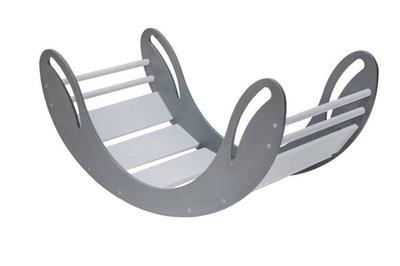 Smile Wooden Rocker White and Grey