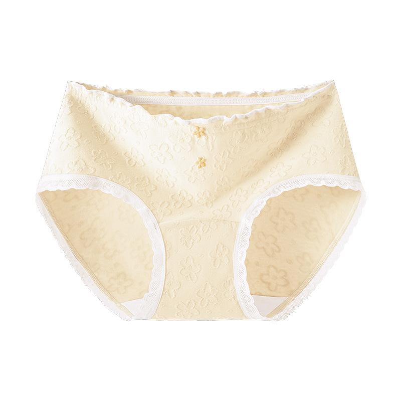 

Ladies Spring and Autumn Sweet Flower Pure Cotton 10A Antibacterial Underwear XL тілесний