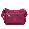 Borsa a tracolla da donna semplice in nylon con tasche multiple, impermeabile, per uscite casual e viaggi