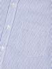 Amazon Essentials Men's Regular Fit Casual Long Sleeve Poplin Shirt, Blue and White, Vertical Stripes, Size L