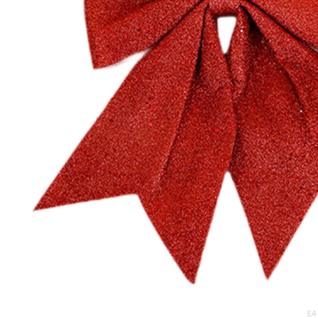 2 Pack Christmas Tree Bows, Decorations, Wreath, for Living Room, Holiday,
