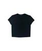 Yuseuteule Waist Embroidered Short Sleeve T-Shirt (Black)